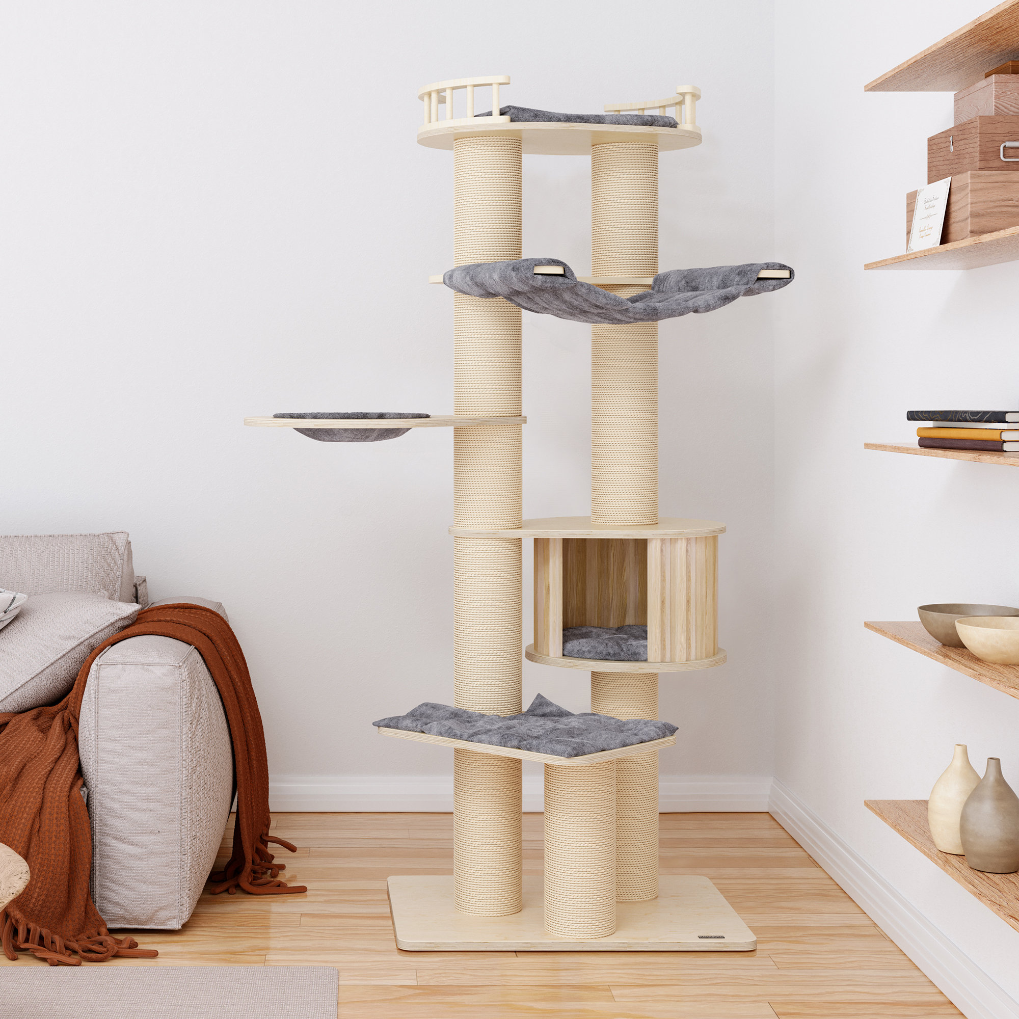 Tucker Murphy Pet™ 72" Durmish Cat Tree, Cat Condo, Cat Tower Wayfair